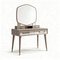 Wooden vanity table with mirror and storage drawers 120 x 50 x 75cm