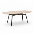 Wooden dining table with black metal legs 180 x 90 x 75cm