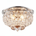 Crystal flush mount ceiling light fixture 30 x 30 x 15cm with chrome finish